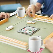 10/5/3/1入麻將杯墊，彩色水杯墊，耐熱墊，餐具杯墊，防滑墊，創意桌面遊戲派對餐墊，餐桌墊，耐熱墊，多功能圓形耐熱矽膠墊，杯墊，PVC材質，可水洗，易清潔，可擦拭，防滑，耐熱，適用於房間裝飾，餐桌裝飾，家居裝飾，節日，派對，生日，婚禮和晚餐派對，防滑鍋架，桌墊，餐廳配件，野餐毯 - 彩色 - 查看 5