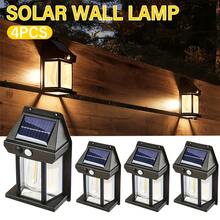 1PC/4PCS The Outdoor Solar Wall Lamp Has 3 Modes And A Motion Sensor And Is Suitable For Various Usage Scenarios Including Garden Alley Garden Fence Amall House Lights And Security Lights - Style a - View 1