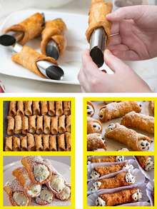12pcs/16pcs/20pcs/30pcs Stainless Steel Baking Mold Set, Danish Croissant, Spiral Cone Tube Pastry Maker Tools - Silver - View 3