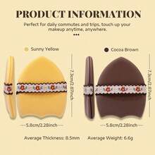 BS-MALL Enjoy Makeup Application Super Soft Cushion Puff Rocket Puff Marshmallow Puff Skin Tone Coffee Color Dry & Wet Dual-Use Foundation Makeup Sponge - Multicolor - View 8