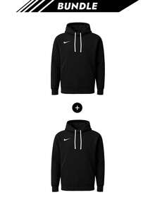 Nike [Bundle] ESSENTIAL LOGO CASCOL Park 20 Men's Hoodie Black X 2 - Black - View 1