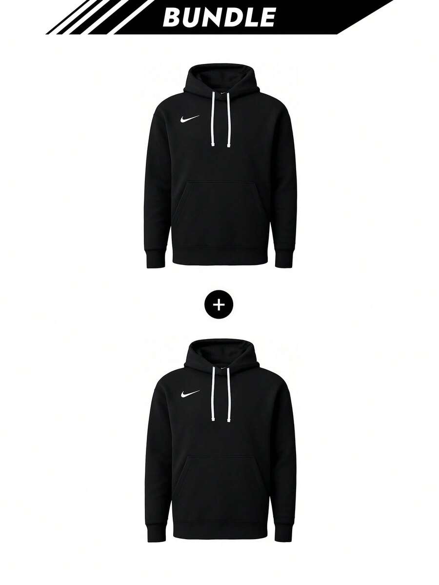Nike [Bundle] ESSENTIAL LOGO CASCOL Park 20 Men's Hoodie Black X 2 - Black - View 1