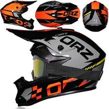 Unisex All-Season Off-Road Rally Helmet, Full-Face Safety Protective Helmet, Suitable For Motorcycle, Electric Bicycle, Mountain Bike Downhill Riding - Bright Black - View 17