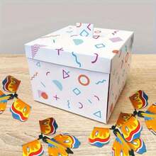 DIY Gift Box, Exploding Butterfly Box, Surprise Flying Butterfly Box Prank Box, Suitable For Small Business Supplies-Wedding Decorations-Party-Birthday-Graduation Ceremony-Perfect Grad Guestbooks Random Color - Color - View 4