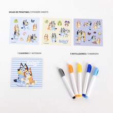 Cerdá Bluey And Gabby Dollhouse Coloring Backpack For Boys And Girls - One Size Children's Backpack 100% Polyester With Markers, Stickers And Notebook, Back To School Craft Set And Gift - Option 1 - View 4