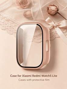 Case Compatible With Xiaomi Watch5 Lite Cases With Protective Film, PC Protective Cover Protector Shell Bumper Accessories - For Redmi Watch 5 Lite - View 8