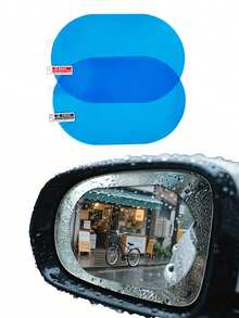 2pcs/Set Car Rearview Mirror Waterproof Protective Film, Transparent Rainproof Membrane, Auto Accessories,Beach,Summer,Vacation,Holiday,Travel Essential,Going Out Tops,Household Items - Default - View 13