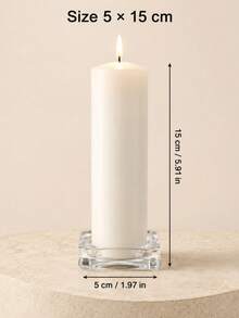 White Pointed Cylindrical Candle, 5cm Diameter, Smokeless And Odorless, Suitable For Home Decor, Wedding, Party, Dining Table, Church Prayer, Ramadan, Christmas, Thanksgiving, Halloween, Relaxation Meditation And Ambient Lighting - White Pointed Cylinder - View 18
