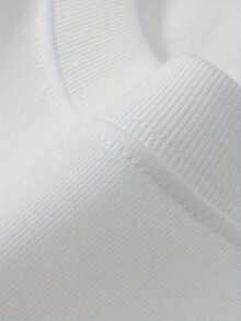 A Men's Short-Sleeved Shirt T Shirt,Polyester Fabric,Printed With English Patterns,Loose Design,Fashionable Casual Round-Neck Top,Spring And Summer Ou - 白色 - 查看 3