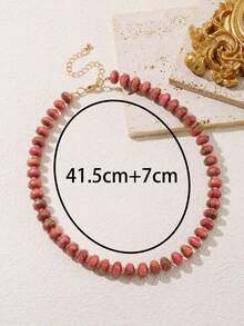 1pc Fashion Minimalist Gradient Resin Bead & Colorful Seed Bead Short Necklace For Women Daily Wear - Beaded Necklace - View 9