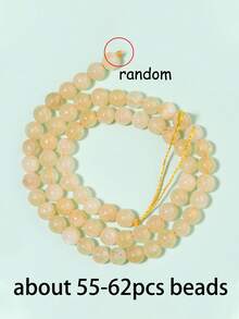 1 String Natural Stone Yellow Chalcedony Loose Round Accessories Beads For Lovers Holidays Gifts For Jewelry Making Diy Bracelet Accessories 6 8 10mm - Yellow - View 11