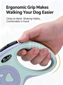Correa retráctil automática para mascotas – Cinta de nailon de 3m/5m, botón de bloqueo rápido, para perros & gatos - Negro - Ver 5