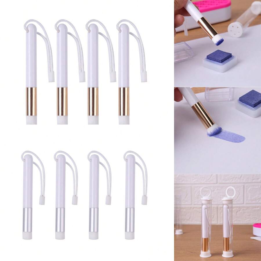 Pinceles pequeños para mezclar y difuminar tintas, herramientas de difuminado suave para pintura con tinta, herramientas manuales para manualidades DIY, scrapbooking y elaboración de tarjetas de papel