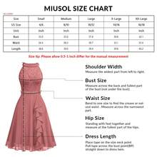 MIUSOL Women's Elegant Lace Halter Flowy A Line Prom Dress, Sleeveless High Waist Chiffon Formal Dress With Ruffle Detail For Cocktail, Wedding Guest Evening - 薄荷綠 - 查看 7