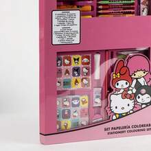 Hello Kitty Cerdá 和朋友們著色文具套裝，男女童皆宜 - 粉紅色盒子，內含馬克筆、鉛筆、水彩顏料、貼紙和配件，官方授權，是送禮和手工製作的理想之選。 - 選項5 - 查看 5