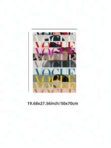 1件無框時尚雜誌封面排版印刷畫－高時尚牆面藝術，現代青少年臥室宿舍公寓裝飾，趣味獨特帆布海報，適用居家辦公室教室、派對裝飾，最佳禮物首選，牆面裝飾印刷 - 無框 - 查看 13
