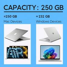 UnionSine 2.5-Inch Portable External Hard Drive, 250GB/320GB/500GB/1TB Capacity, USB 3.0 Interface, Commercial Storage Device, Compatible With PC, Laptop, Desktop And More - Black - View 14