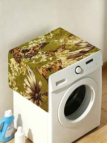1pc Junma Flower Washing Machine Dust Cover, Furniture Washing Machine Dust Cover, Anti-Stain Dust Cover, Washable Refrigerator Dust Cover, Household Dust Cover, High Appearance Level Dust Cover - Multicolor - View 13