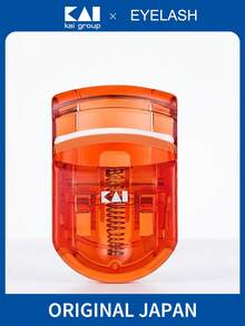 KAI Mini 睫毛夾 1入 3色可選，小型睫毛夾套組附贈替換墊，便攜式化妝工具，打造自然捲翹，旅行必備，女孩禮物，梳妝台裝飾，節日禮物 - 楓葉紅 - 查看 1