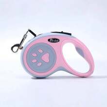 Correa retráctil automática para mascotas – 3m/5m de cinta de nailon, botón de bloqueo rápido, para perros & gatos - Rosa - Ver 11