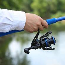 All-In-One 1.8M Telescopic Fishing Gear Set With Spinning Reel, Full Fishing Tackle Accessories Storage Hand Bag, Ideal For Lake River Sea Outdoor Fishing Starters - Blue - View 6
