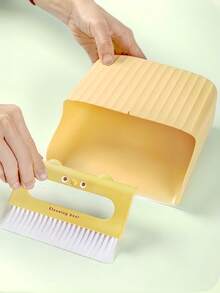 Household Desktop Mini Broom And Dustpan Set, Suitable For Dormitory, Student Desk, Cleaning Tool - A - View 1