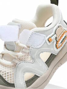 mini bala Children's Closed-Toe Sports Sandals, Breathable Lightweight Summer Outdoor Shoes, Unisex, Non-Slip Walking Beach Adventure Sandals - Gray Green Tone - View 9