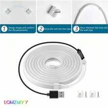 LQHZMYY 1 قطعة شريط إضاءة نيون LED مرن RGB بجهد منخفض 5 فولت مع جهاز تحكم عن بعد متعدد الوظائف ب- 44 مفتاح، شريط إضاءة مزامن مع الموسيقى لديكور العطلات وحفلات المفاجأة ومسرح الموسيقى والألعاب وأجواء المنزل في عيد الميلاد - RGB - مشاهدة 6