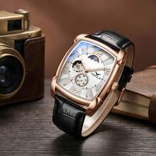 ONOLA Brand Automatic Mechanical Watch Sports Waterproof Square Tourbillon Business Watches With Gift Box Gift - one-size - View 6