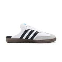 adidas Originals SAMBA OG sandal selop unisex yang stylish, serbaguna, dan nyaman dengan logo Trefoil dan desain blok warna. - Putih - View 4