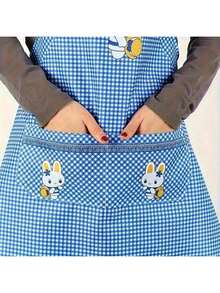 1pc Multifunctional Cute Cooking Apron With Pocket - Adjustable, Oil-Resistant And Stain-Resistant Polyester Material, Waterproof And Oil-Proof, Perfect For Cooking And Housework, Suitable For Chefs, Gardeners And Bakers - Multicolor - View 8