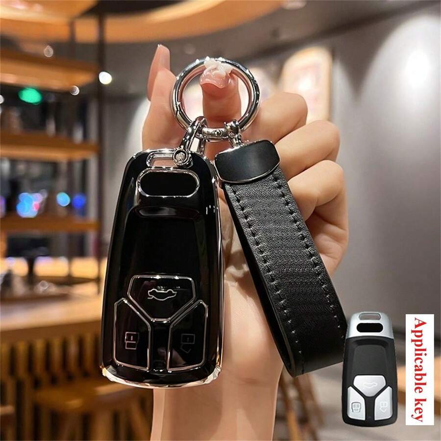 1 pezzo Custodia di protezione per chiave telecomando auto in TPU, adatta per Audi A4 B9 A5 A6 TT Q7 Q5 Sline SQ5 8S 8W 4M TTS TFSI RS S4 S5 S7 - A - Visualizzare 1