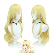 Hoshimiya Ichigo Wig Anime Aikatsu! Cosplay Wig Yellow Blonde Synthetic Long Hair Cosplay Wig - Yellow - View 8