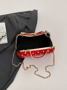 Fashion Party Evening Clutch Bag - Red - View 3