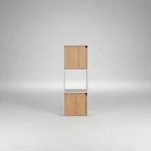 KIWI MOBLEKIT | Wooden Shelves For Storage And Decoration, Cube Or Rectangular Models With Door Or Drawer Options, Modern Auxiliary Furniture For Living Room, Bedroom Or Office - 三格書架 30x29x87.5 公分 白色 - 查看 8