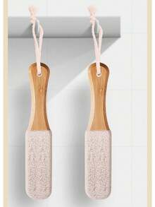 1pc Professional Foot File, Natural Bamboo Handle, Deep Exfoliating Callus Remover, Home SPA Care, Say Goodbye To Rough Feet - Multiple Styles - View 7