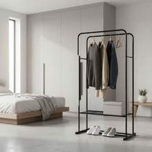 KIWI MOBLEKIT | Free-Standing And Expandable Clothes Racks In Metal And Wood, Clothing With Adjustable Options, With Wheels Or Shelves, Organizers For Bedroom, Entryway And Home - 雙人床 81x50x125-150 厘米 - 查看 2