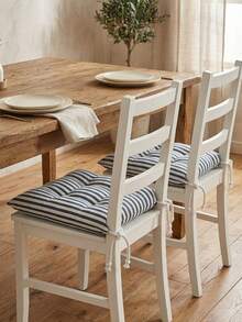 Made In Turkey Cushion 40*40 For Office & Garden & Kitchen Soft With Tie - Blue and White - View 10