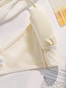Strapless Bandeau Bra For Women, Small Bust Push-Up Anti-Slip Bandeau Bra, Thin Invisible Bra - Champagne - View 5