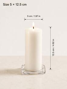White Pointed Cylindrical Candle, 5cm Diameter, Smokeless And Odorless, Suitable For Home Decor, Wedding, Party, Dining Table, Church Prayer, Ramadan, Christmas, Thanksgiving, Halloween, Relaxation Meditation And Ambient Lighting - White Pointed Cylinder - View 19