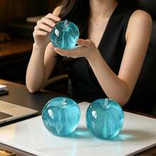 Juguete de apretar de cristal con forma de manzana grande, juguete de alivio del estrés de rebote lento, textura de crema maleable con piel extra fina, pelota squishy hecha a mano, juguete suave y lindo - Multicolor - Ver 10