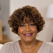 AMECIRE Curly Wig Pixie Cut Wig Human Hair Wigs Brown Short Hair Wig With Bangs Wigs For Women Stylish Design Mechanical Manufacturing Suitable For All People - S4 - View 2