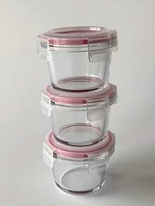 150ml Sealed Glass Food Storage Jars | 1/3pcs Set | Leak-Proof Quick-Lock Lid Suitable For Meal Prep, Food And Snack Freshness Preservation, Refrigerator Pickles Storage Box - Multicolor - View 12