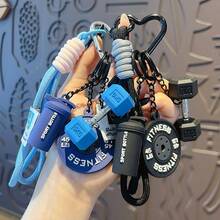 Keychain Pendant Gym-Inspired Design Unisex Gym Keychain With Dumbbells Kettlebells Fitness Weight Plates Sports Key Holder - View 6