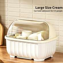 Flip-Top Kitchen Cabinet Storage Box With Lid, Cutlery And Utensil Holder, Home Storage Rack, Cutlery And Utensil Drainer, Drawer-Style Draining Basket, Large Capacity Cabinet - Multicolor - View 21
