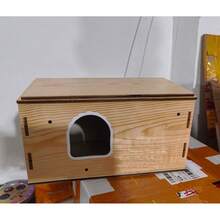 1pc Wooden Parrot Breeding Box, Hatching Nest, Vertical Bird Nest, Insulated Nest Box, Bird Breeding Cage, Suitable For Cockatiels And Lovebirds, Bird House Accessories, Pet Supplies, Transparent Observation Window, Suitable For Various Birds And Lovebirds, Pet Supplies, Parrot Breeding Cage, Outdoor Garden Decor, Bird Specific Supplies, Christmas Gift - Y - View 7
