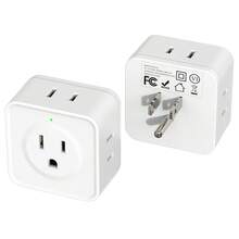DEPOW 2/4/8pcs With 5 Way Outlet Extender, Multi Plug Wall Outlet, No Surge Protector, Small Plug Adapter Cruise Ship Essentials, Use For Home, Hotel, Office, Dormitory, White, QP560-Q - US B Type Plug(110-127V) - View 12