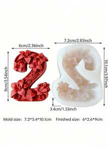 1pc Silicone Number Cake Mold, For Birthday Wedding Party Decoration, Suitable For Candles, Epoxy Resin, Soap, Plaster DIY Crafts, Anniversary, Mother's Day, Birthday Party - A - View 16