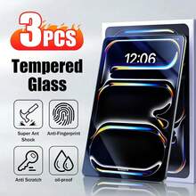XINHONGYU 3pcs High Definition Tempered Glass Screen Protector, Compatible With 2022 10th Generation 10.9 Inch Model, Supports Face ID And Apple Pencil, Scratch-Resistant, Bubble-Free, Anti-Fingerprint, Full Coverage, Compatible With IPad Mini, Air, Pro Series - Clear - View 14