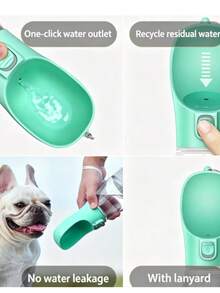 Bouteille d'eau portable pour animaux de compagnie, convient aux petits chiens, grands chiens et chats, conception étanche pour l'extérieur, idéale pour Chihuahua, Bouledogue français et autres races, parfaite pour les promenades en plein air et le camping - Multicolore - Voir 4